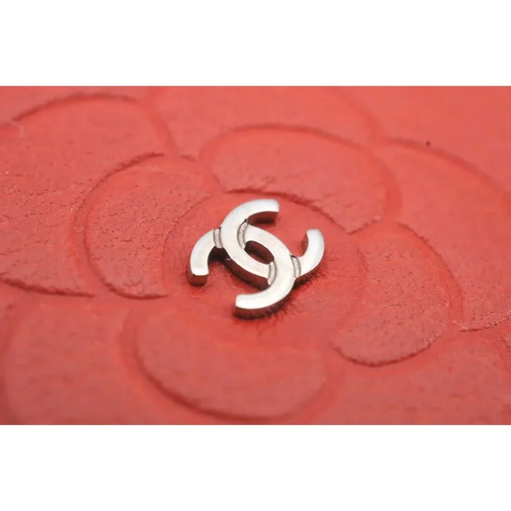 AUTHENTIC CHANEL CC LOGO CAMELIA BIFOLD WALLET - Picture 7 of 13